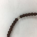 Japanese Wooden Buddhist Prayer Beads Vtg Brown Juzu Rosary Bracelet JZ55