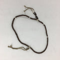 Japanese Wooden Buddhist Prayer Beads Vtg Brown Juzu Rosary Bracelet JZ55