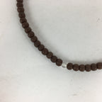 Japanese Wooden Buddhist Prayer Beads Vtg Brown Juzu Rosary Bracelet JZ56