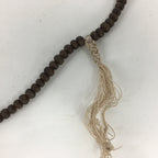 Japanese Wooden Buddhist Prayer Beads Vtg Brown Juzu Rosary Bracelet JZ57