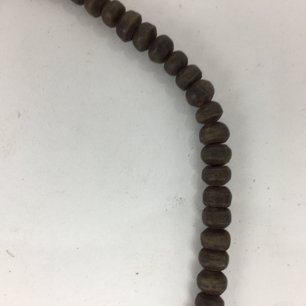 Japanese Wooden Buddhist Prayer Beads Vtg Brown Juzu Rosary Bracelet JZ57