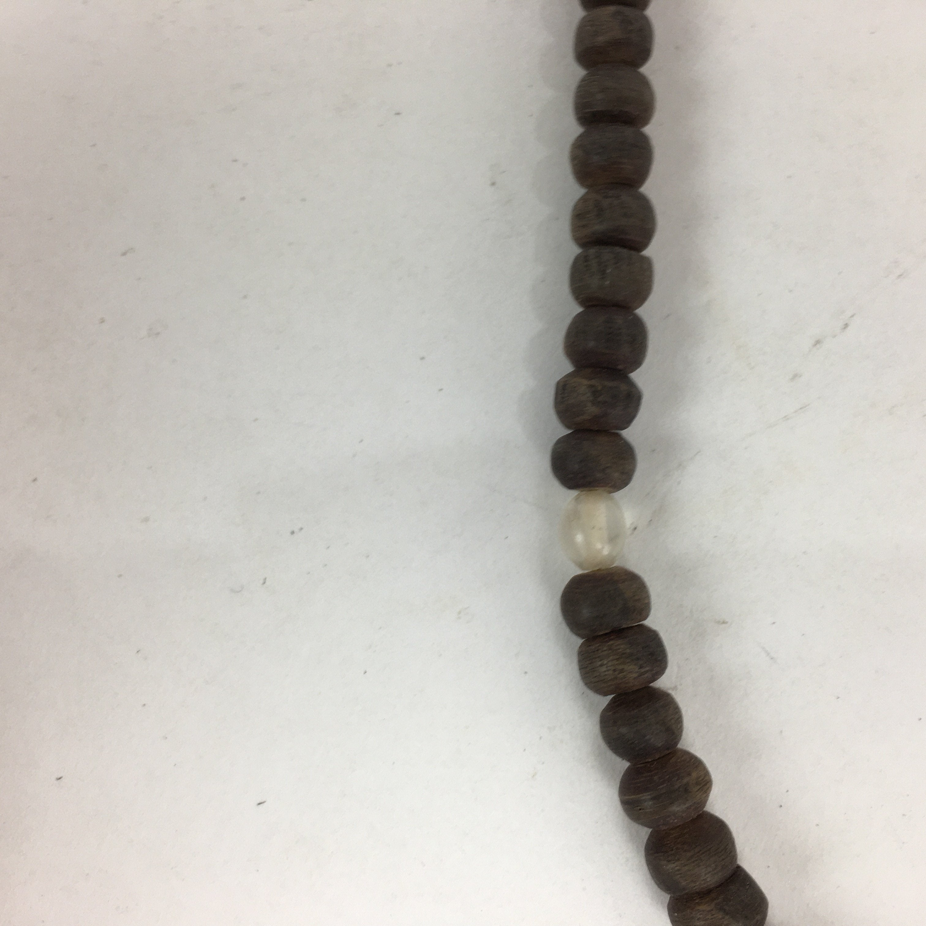 Japanese Wooden Buddhist Prayer Beads Vtg Brown Juzu Rosary Bracelet JZ57