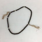 Japanese Wooden Buddhist Prayer Beads Vtg Brown Juzu Rosary Bracelet JZ57