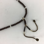 Japanese Wooden Buddhist Prayer Beads Vtg Brown Juzu Rosary Bracelet JZ58