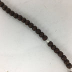Japanese Wooden Buddhist Prayer Beads Vtg Brown Juzu Rosary Bracelet JZ58