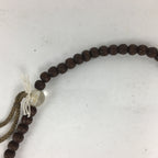 Japanese Wooden Buddhist Prayer Beads Vtg Brown Juzu Rosary Bracelet JZ58
