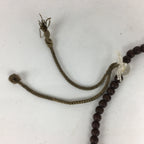 Japanese Wooden Buddhist Prayer Beads Vtg Brown Juzu Rosary Bracelet JZ58