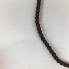 Japanese Wooden Buddhist Prayer Beads Vtg Brown Juzu Rosary Bracelet JZ58