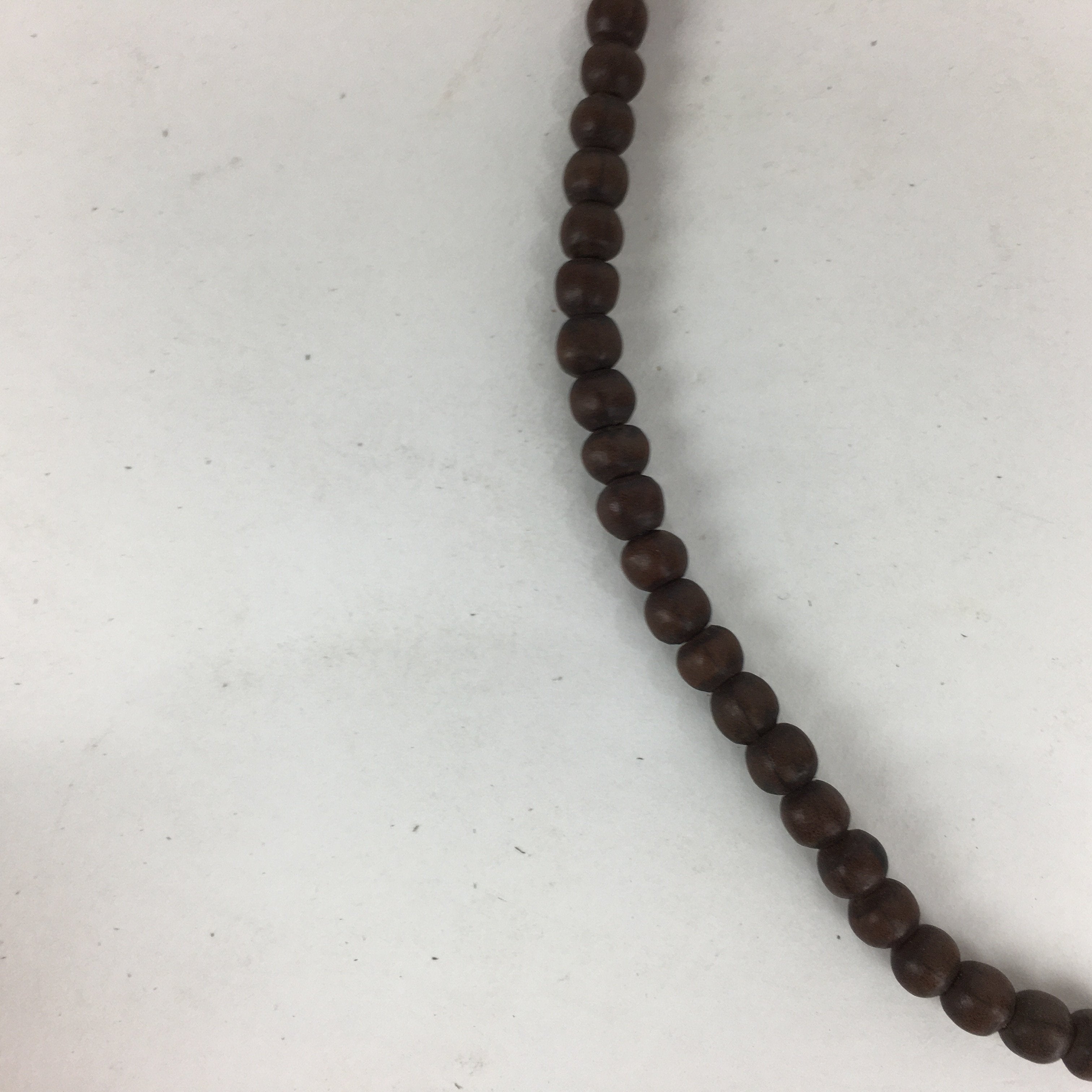 Japanese Wooden Buddhist Prayer Beads Vtg Brown Juzu Rosary Bracelet JZ58