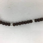 Japanese Wooden Buddhist Prayer Beads Vtg Brown Juzu Rosary Bracelet JZ58