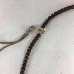 Japanese Wooden Buddhist Prayer Beads Vtg Brown Juzu Rosary Bracelet JZ59