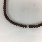 Japanese Wooden Buddhist Prayer Beads Vtg Brown Juzu Rosary Bracelet JZ59