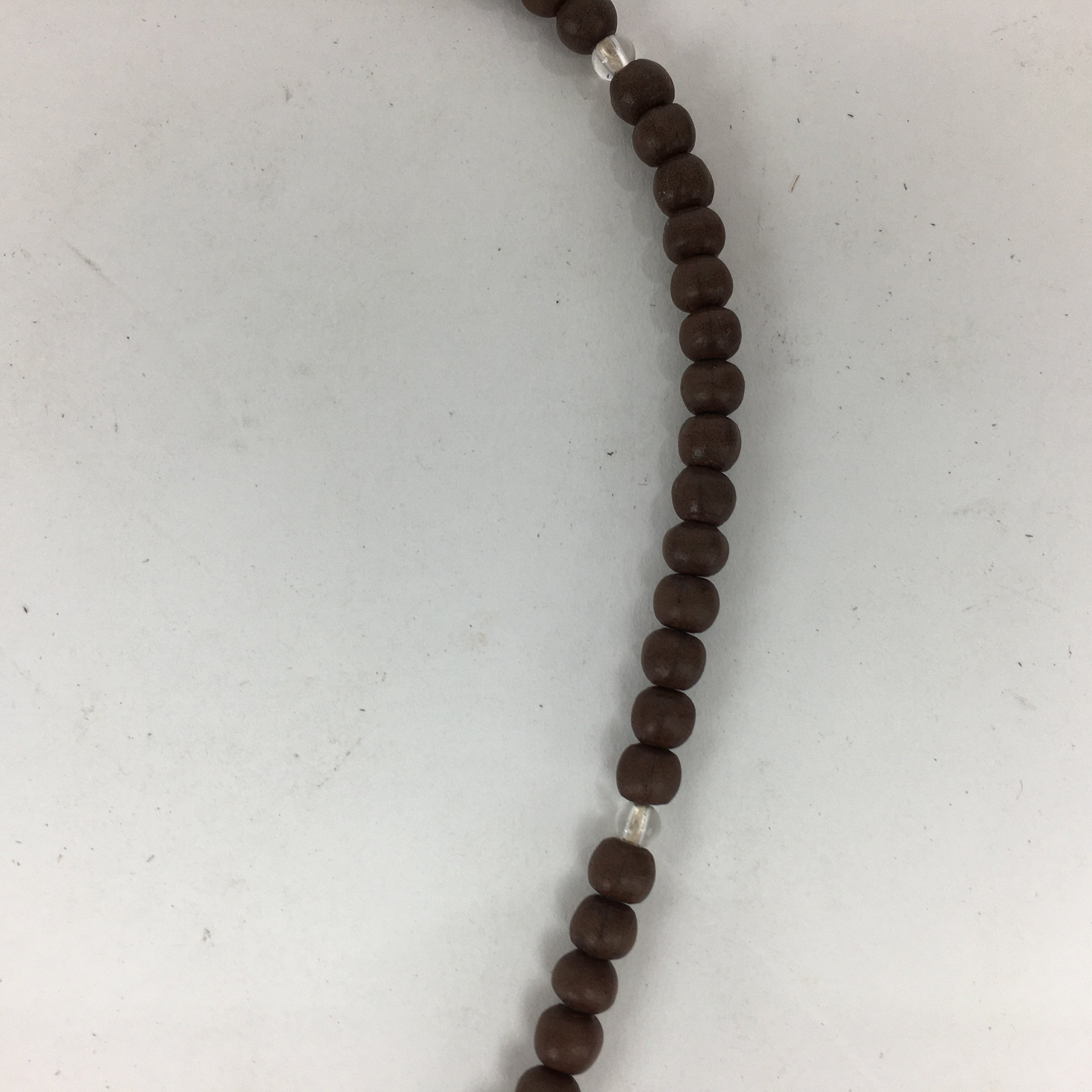 Japanese Wooden Buddhist Prayer Beads Vtg Brown Juzu Rosary Bracelet JZ60