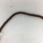 Japanese Wooden Buddhist Prayer Beads Vtg Brown Juzu Rosary Bracelet JZ60
