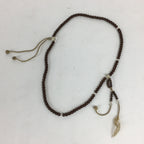 Japanese Wooden Buddhist Prayer Beads Vtg Brown Juzu Rosary Bracelet JZ60