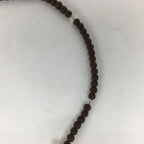Japanese Wooden Buddhist Prayer Beads Vtg Brown Juzu Rosary Bracelet JZ61
