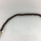 Japanese Wooden Buddhist Prayer Beads Vtg Brown Juzu Rosary Bracelet JZ61