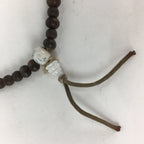Japanese Wooden Buddhist Prayer Beads Vtg Brown Juzu Rosary Bracelet JZ63