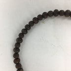 Japanese Wooden Buddhist Prayer Beads Vtg Brown Juzu Rosary Bracelet JZ63