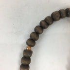 Japanese Wooden Buddhist Prayer Beads Vtg Brown Juzu Rosary Bracelet JZ64