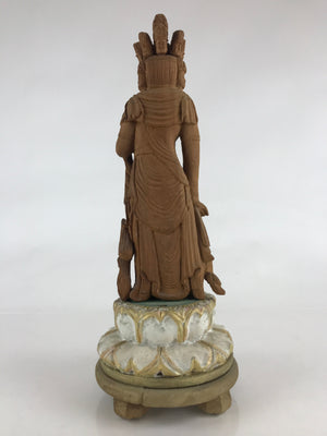 Japanese Wooden Buddhist Statue 11 faces Kannon Bosatsu Ekādaśamukha BD873