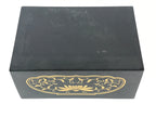 Japanese Wooden Buddhist Statue Stand Buddha Table Vtg Black Rectangular Box BU837