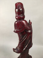 Japanese Wooden Buddhist Statue Vtg Figurine Kannon Bosatsu Dragon BD611