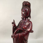 Japanese Wooden Buddhist Statue Vtg Figurine Kannon Bosatsu Dragon BD611