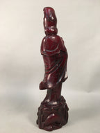 Japanese Wooden Buddhist Statue Vtg Figurine Kannon Bosatsu Dragon BD611