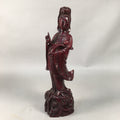 Japanese Wooden Buddhist Statue Vtg Figurine Kannon Bosatsu Dragon BD611