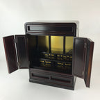 Japanese Wooden Buddhist altar Cabinet Butsudan Vtg Electric Light T318