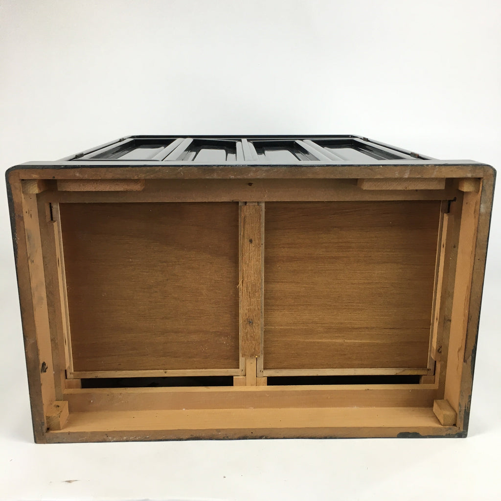 Japanese Wooden Buddhist altar Vtg Butsudan Wood Cabinet Black T248