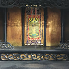 Japanese Wooden Buddhist altar Vtg Butsudan Wood Cabinet Black T259