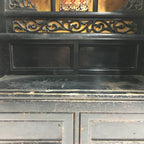Japanese Wooden Buddhist altar Vtg Butsudan Wood Cabinet Black T259