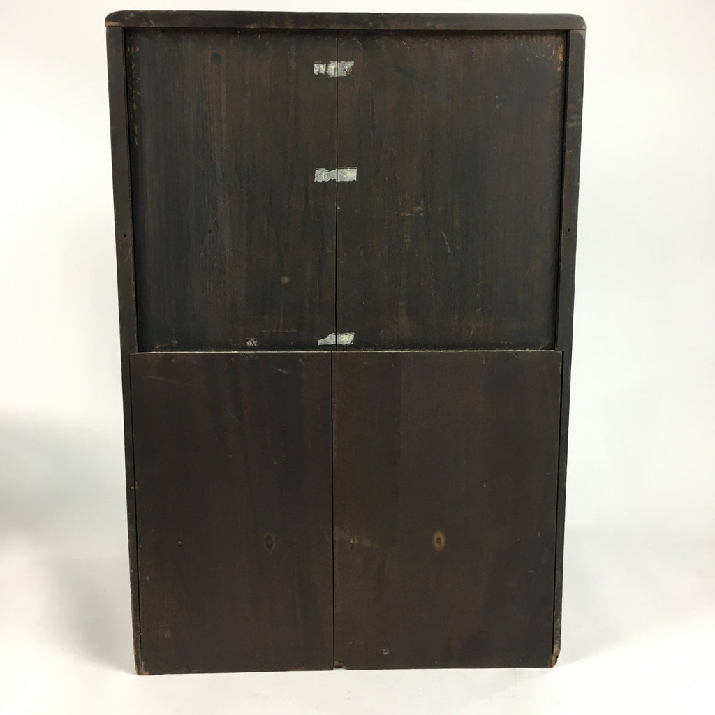 Japanese Wooden Buddhist altar Vtg Butsudan Wood Cabinet Black T259