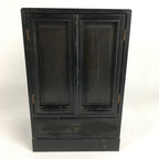 Japanese Wooden Buddhist altar Vtg Butsudan Wood Cabinet Black T264