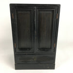 Japanese Wooden Buddhist altar Vtg Butsudan Wood Cabinet Black T264