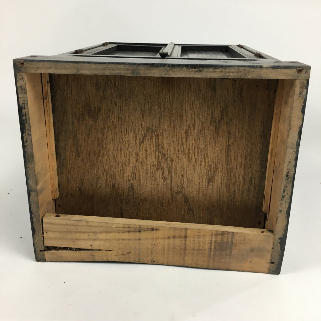 Japanese Wooden Buddhist altar Vtg Butsudan Wood Cabinet Black T264