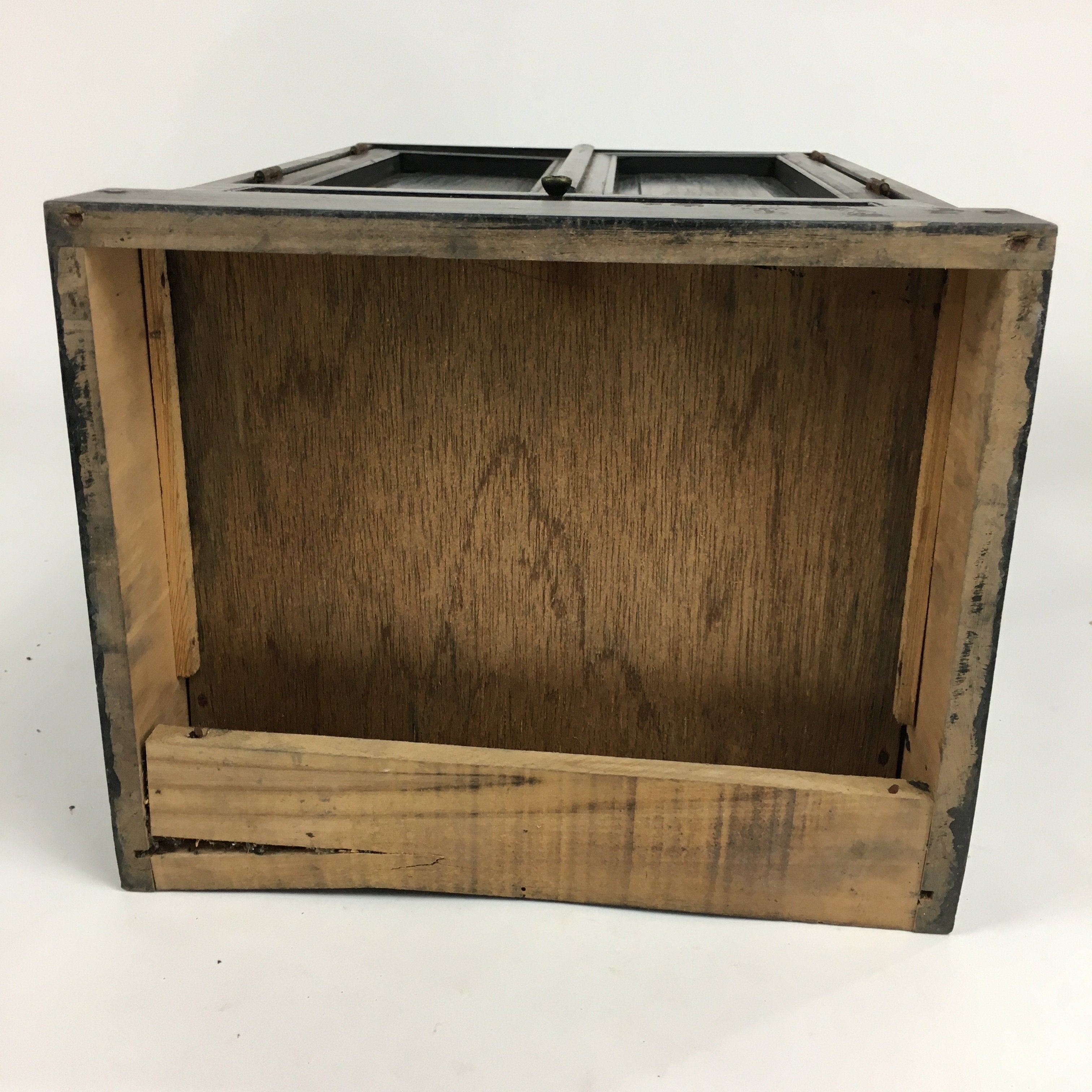 Japanese Wooden Buddhist altar Vtg Butsudan Wood Cabinet Black T264