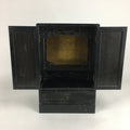 Japanese Wooden Buddhist altar Vtg Butsudan Wood Cabinet Black T264