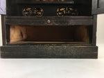 Japanese Wooden Buddhist altar Vtg Butsudan Wood Cabinet Black T292