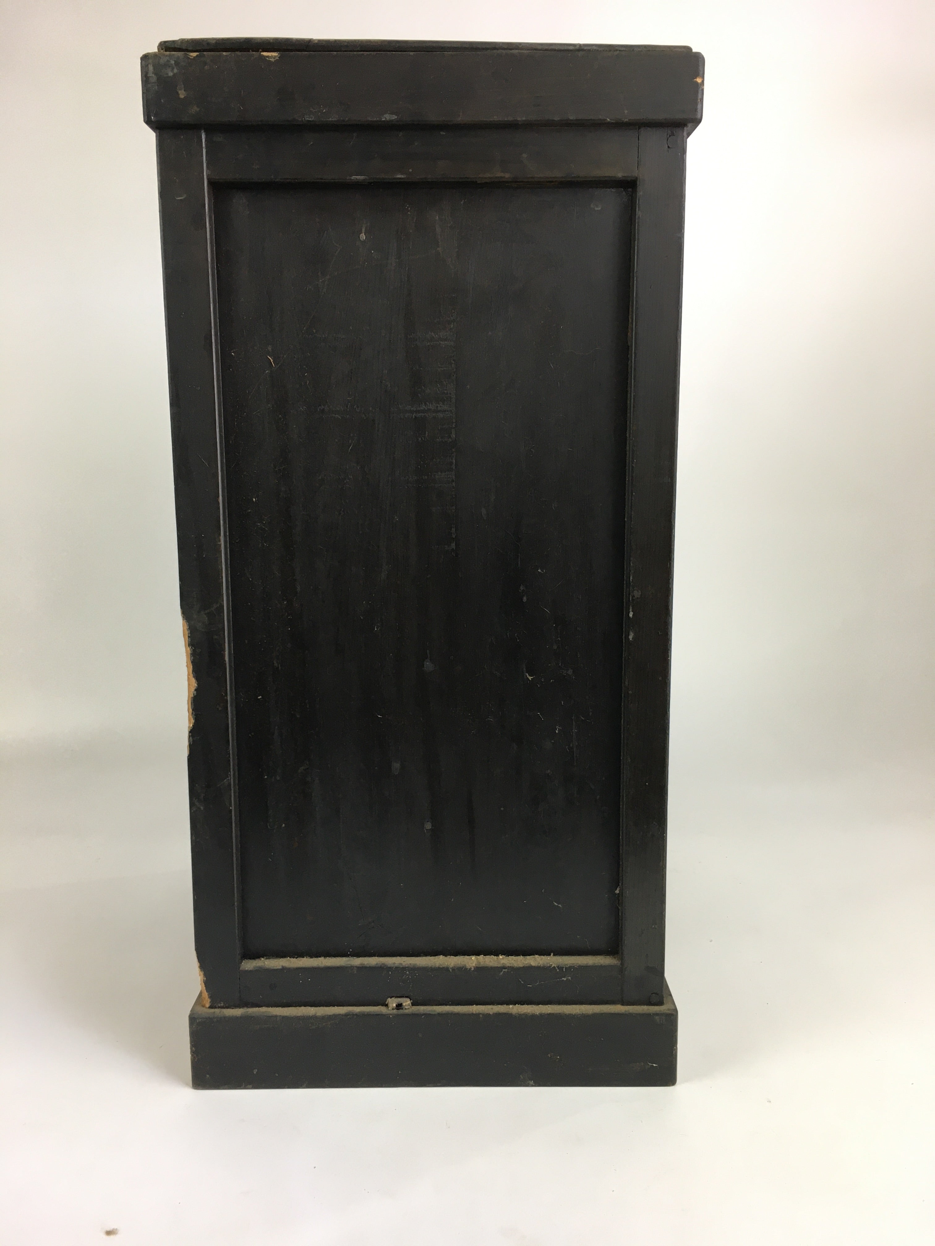 Japanese Wooden Buddhist altar Vtg Butsudan Wood Cabinet Black T292