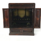 Japanese Wooden Buddhist altar Vtg Butsudan Wood Cabinet Brown T243