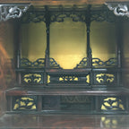 Japanese Wooden Buddhist altar Vtg Butsudan Wood Cabinet Brown T243
