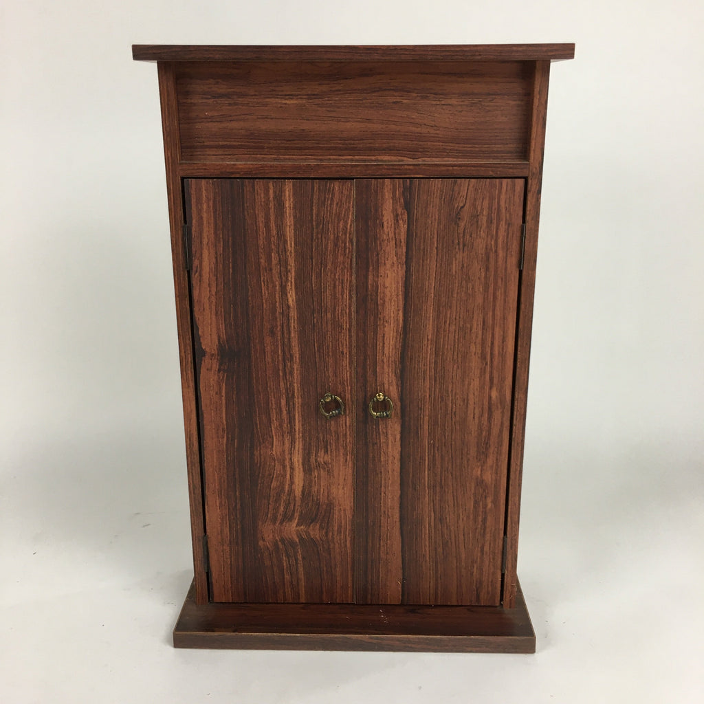 Japanese Wooden Buddhist altar Vtg Butsudan Wood Cabinet Brown T265