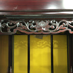 Japanese Wooden Buddhist altar Vtg Butsudan Wood Cabinet Reddish-Brown T249