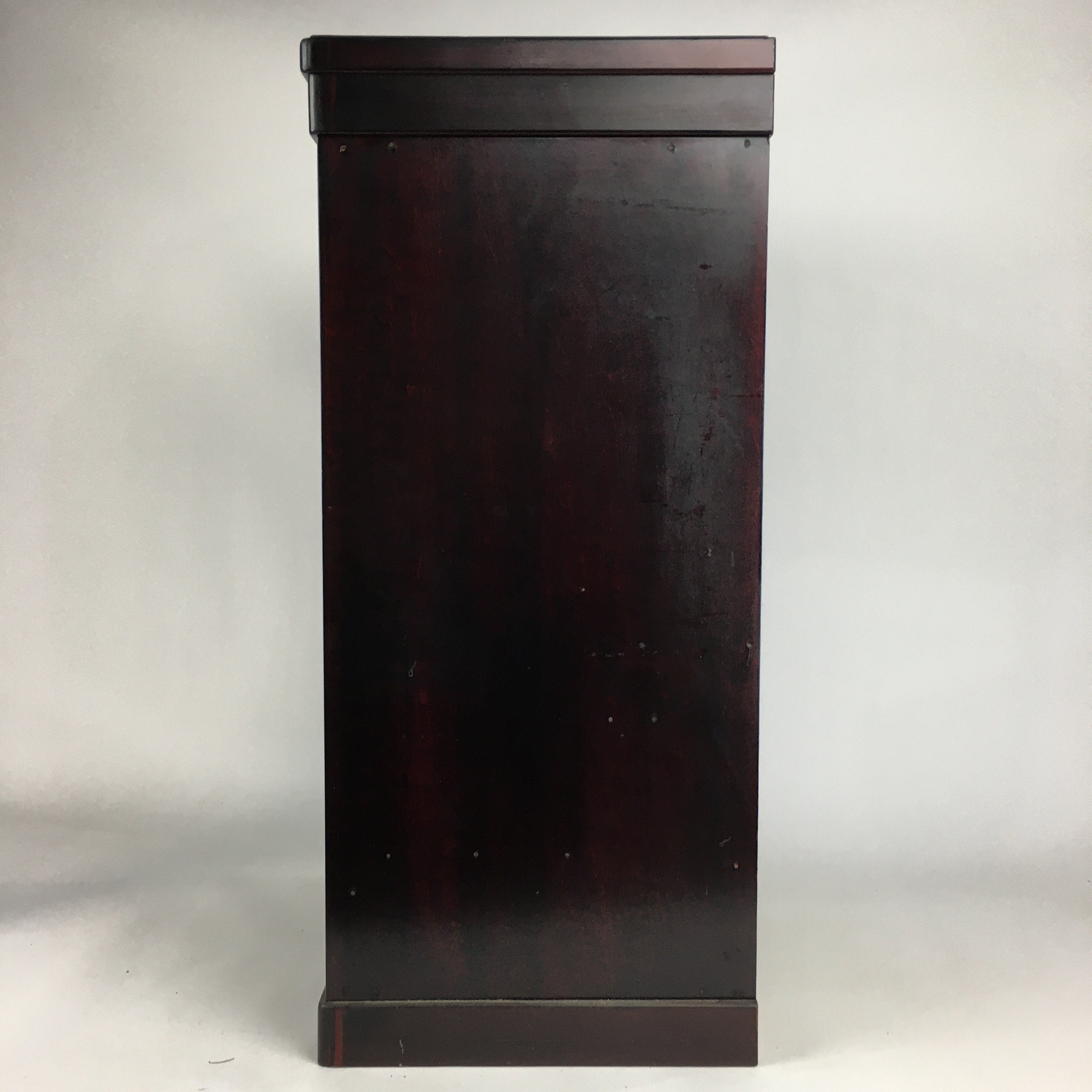Japanese Wooden Buddhist altar Vtg Butsudan Wood Cabinet Reddish-Brown T249