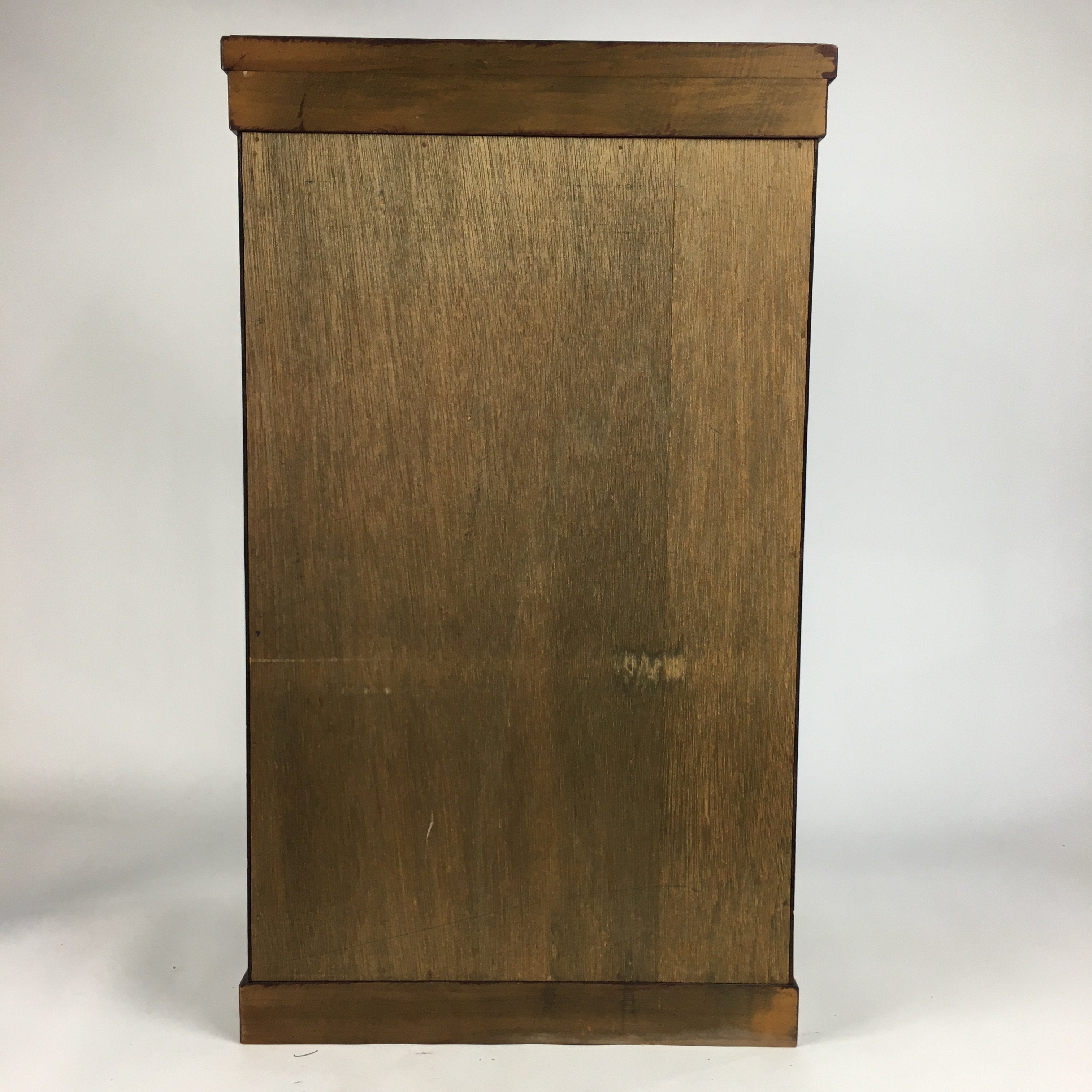 Japanese Wooden Buddhist altar Vtg Butsudan Wood Cabinet Reddish-Brown T249