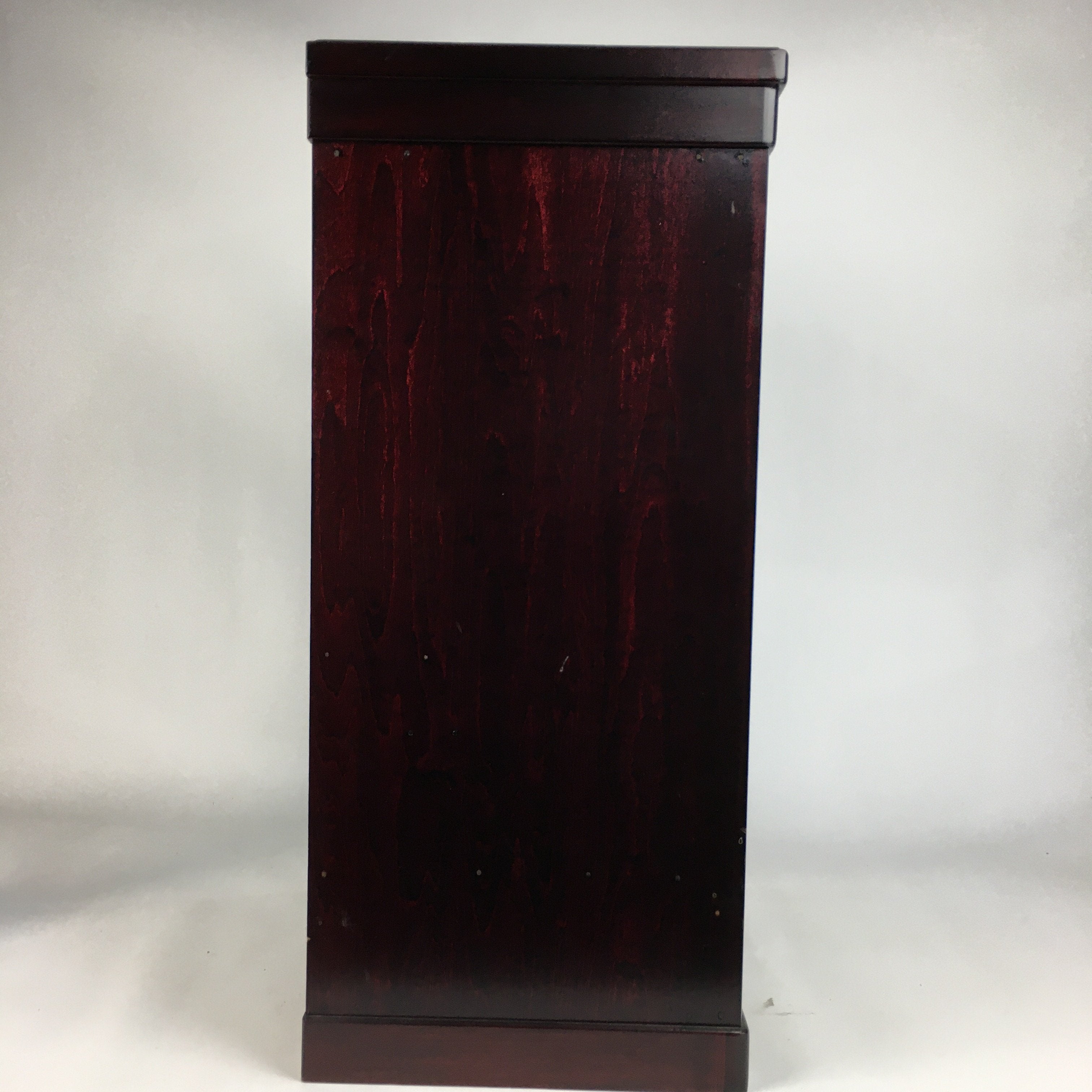Japanese Wooden Buddhist altar Vtg Butsudan Wood Cabinet Reddish-Brown T249