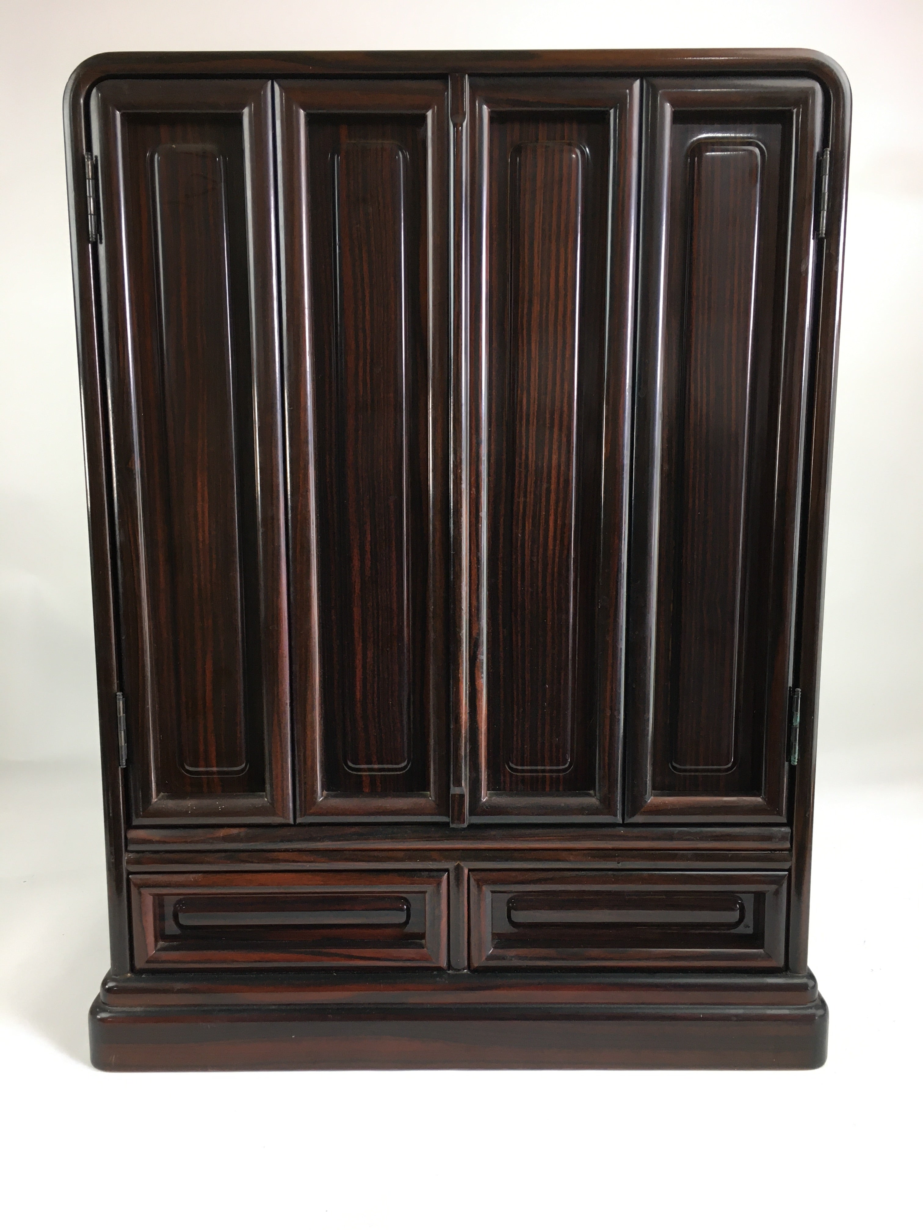 Japanese Wooden Buddhist altar Wood Cabinet Butsudan Vtg Brown T295
